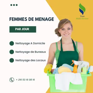 FEMME DE MENAGE PAR JOUR A FOUCHANA