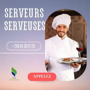 "Nous proposons des Serveurs & Serveuses pour travailler dans des restaurants et salons de Thé