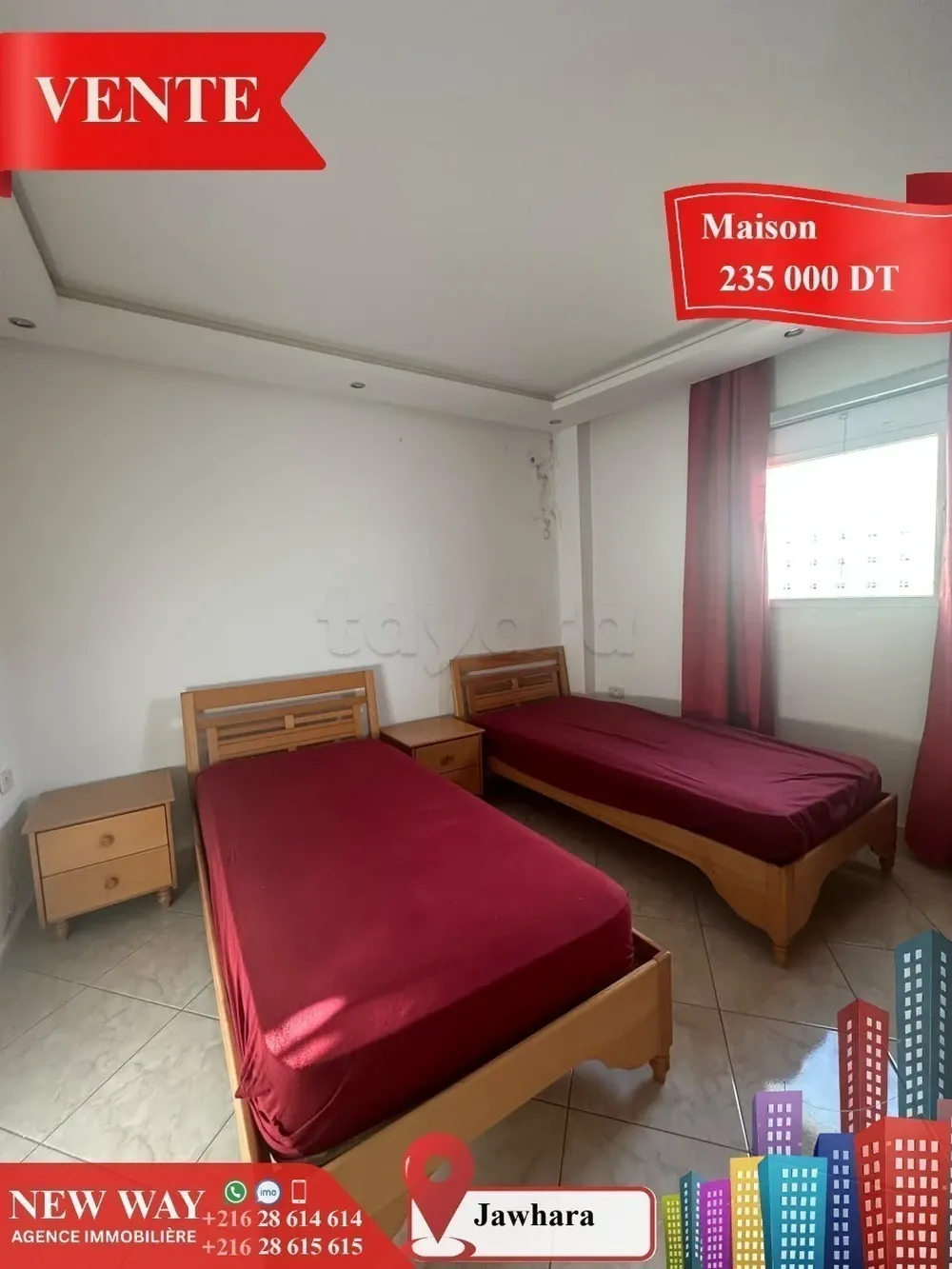 Maison de plain pied à Jawhara avec meubles