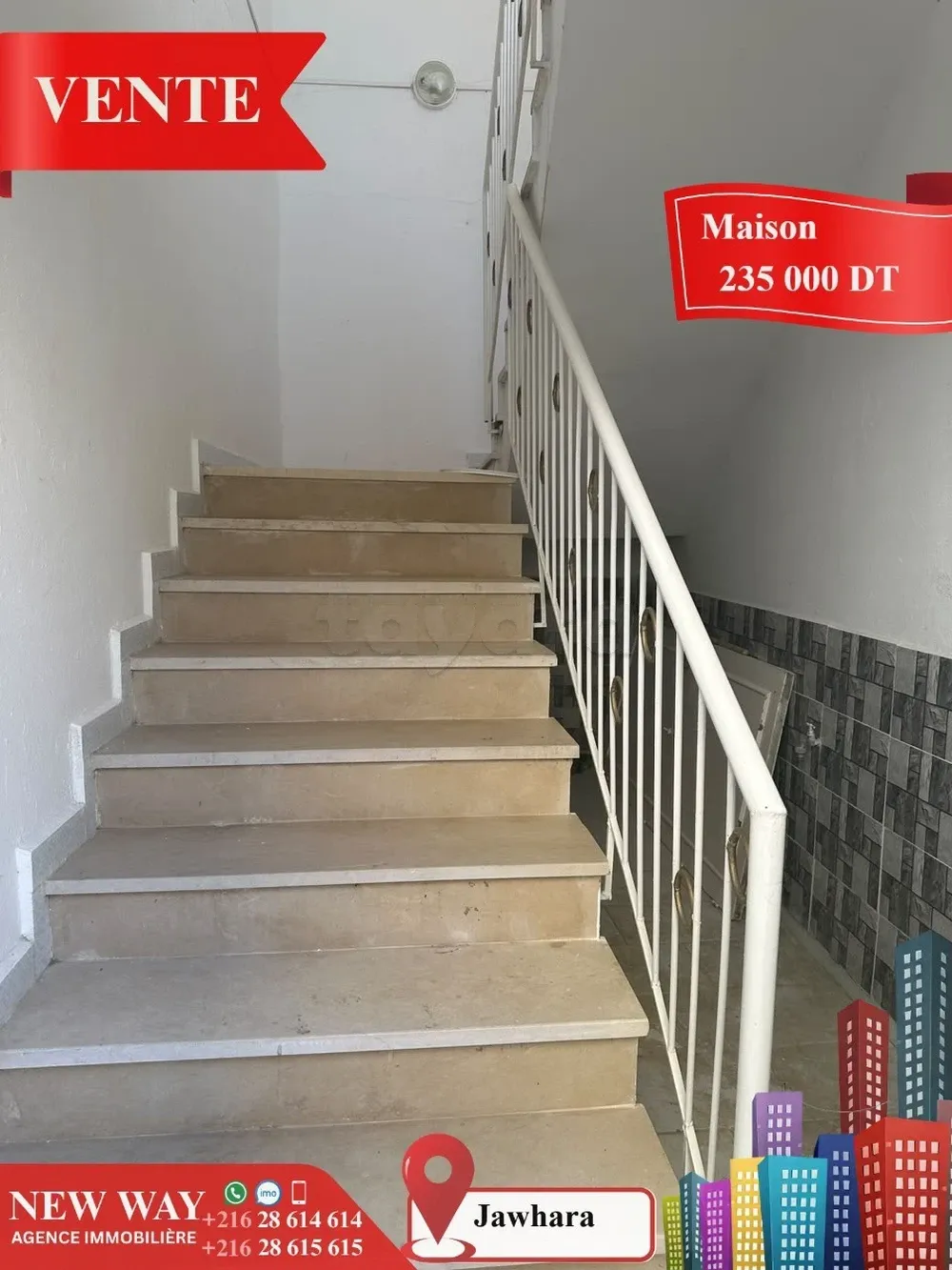 Maison de plain pied à Jawhara avec meubles