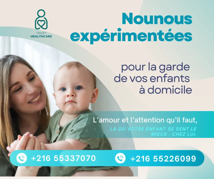 Nounous professionnelles à domicile A Ariana Essoughra