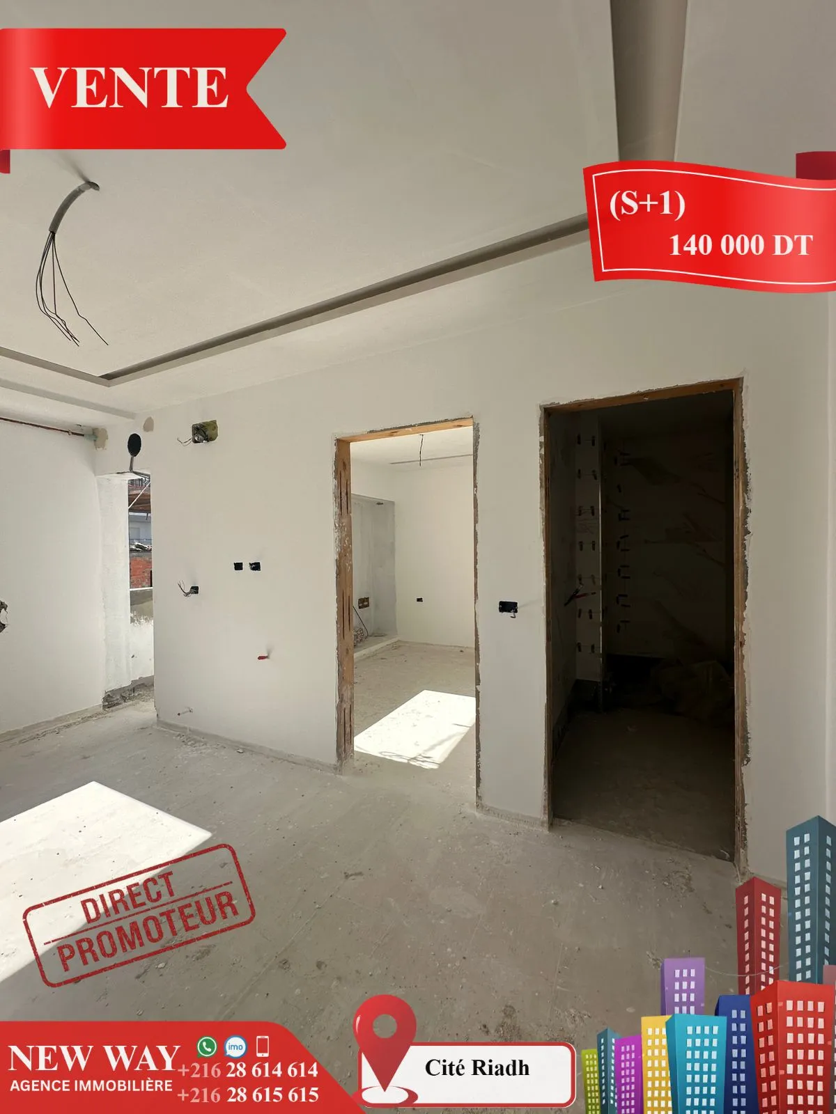 (S+1) Directe Promoteur à Cité Riadh