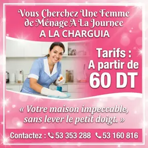 femme de menage par jour arina