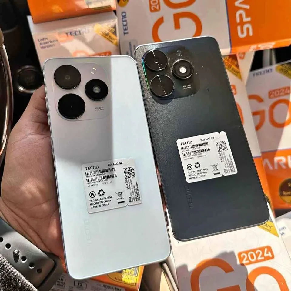 Tecno Spark Go 2024 4Go/64Go Blanc - Téléphone Mobile 