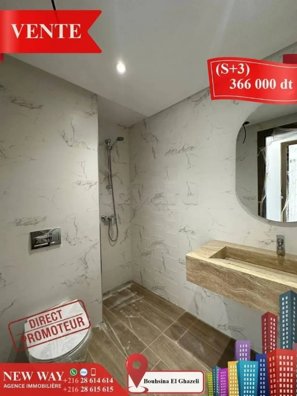 (S+3) à Bouhsina el Ghazali Direct Promoteur