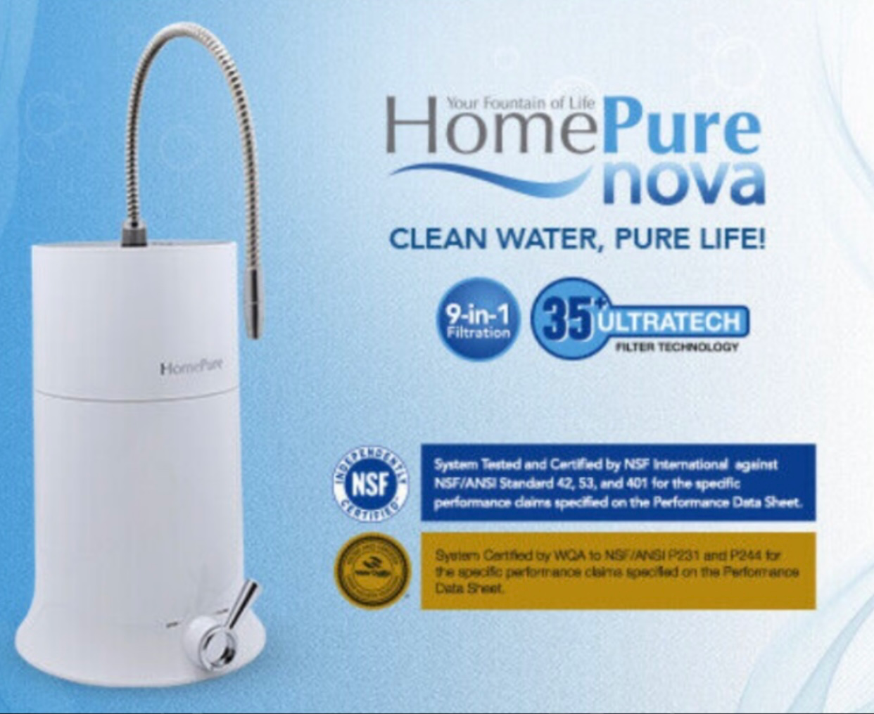 Home Pure nova système de filtration 9in1