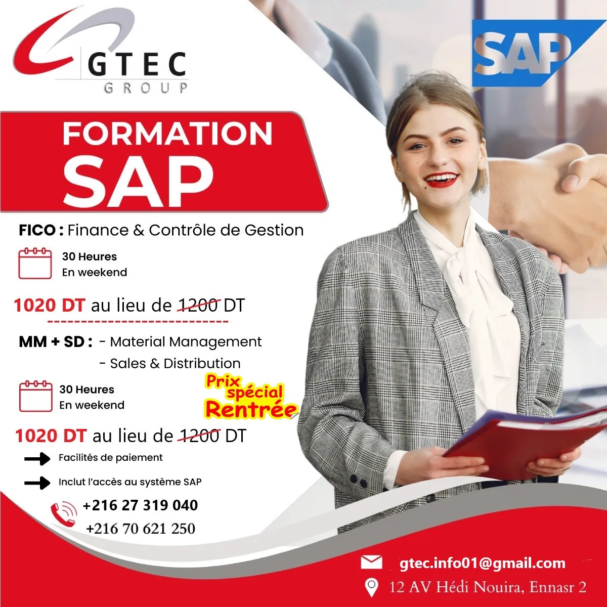 Formation en SAP MM / SD , , SAP FICO : finance et contrĂŽle de gestion