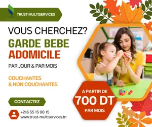 garde bebe non couchante par mois a el Menzah