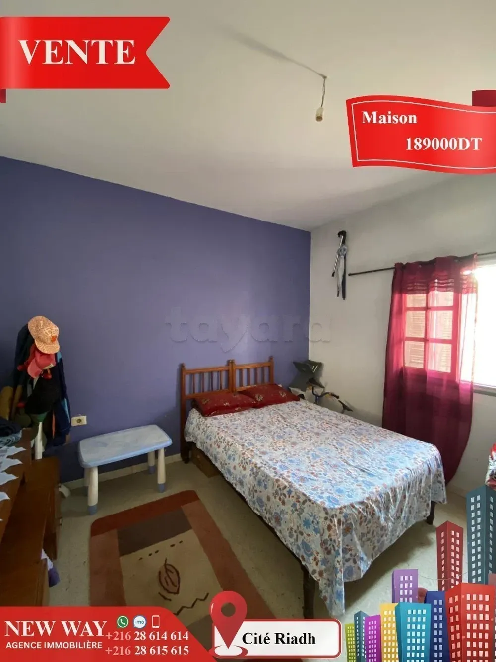 Maison de Plain Pied à Cité Riadh 5