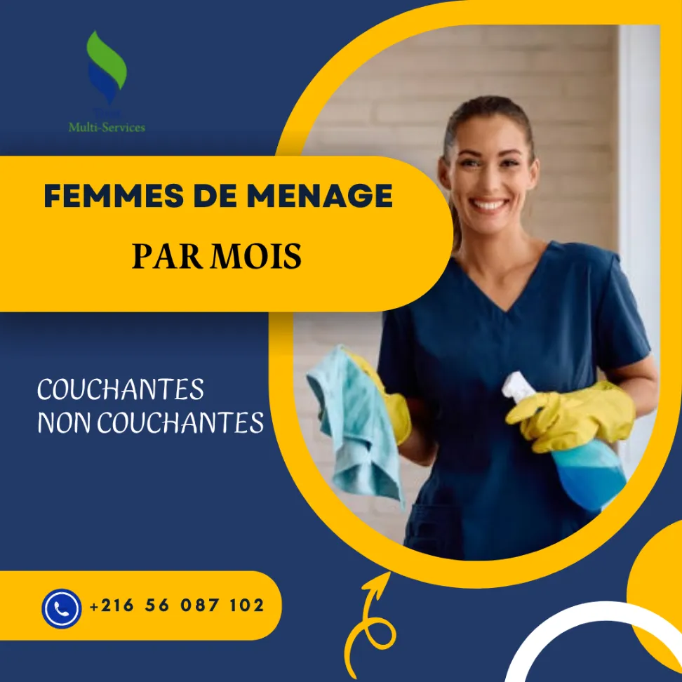 Femme de Ménage Polyvalente à Votre Service – Par Mois