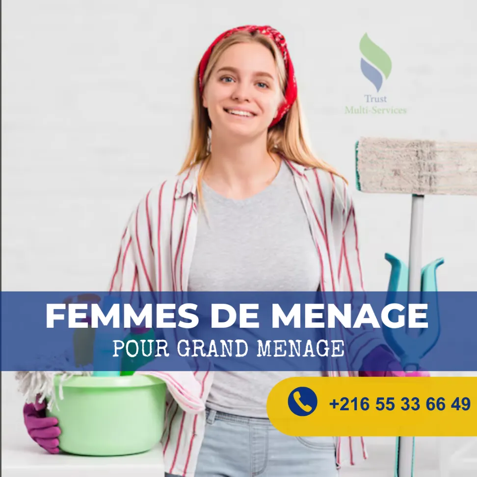FEMME DE MENAGE PAR JOUR A GAMMARTH