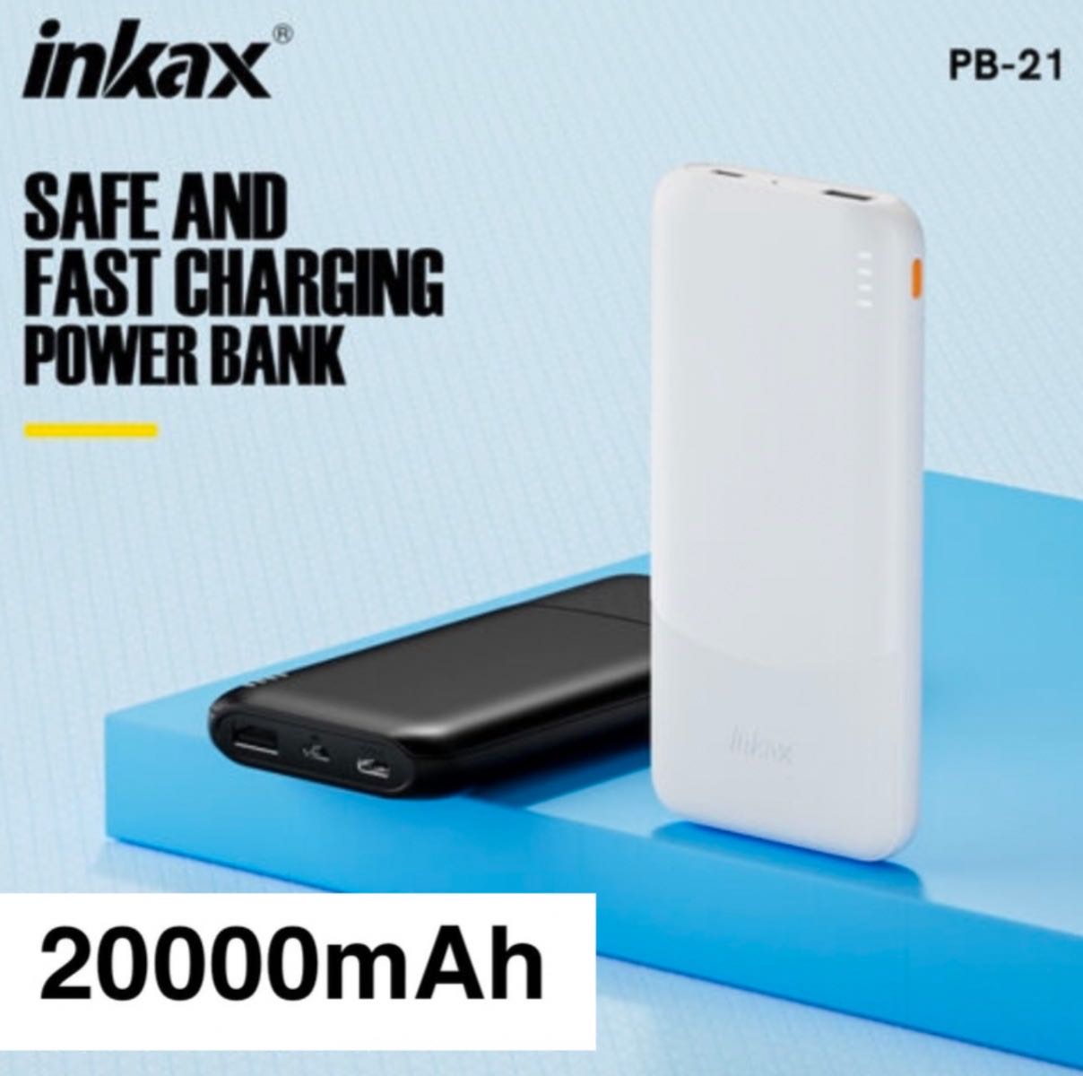 Inkax Power Bank 20000 Mah Charge Rapide Port USB et Type C OutPut  Prix Tunis
