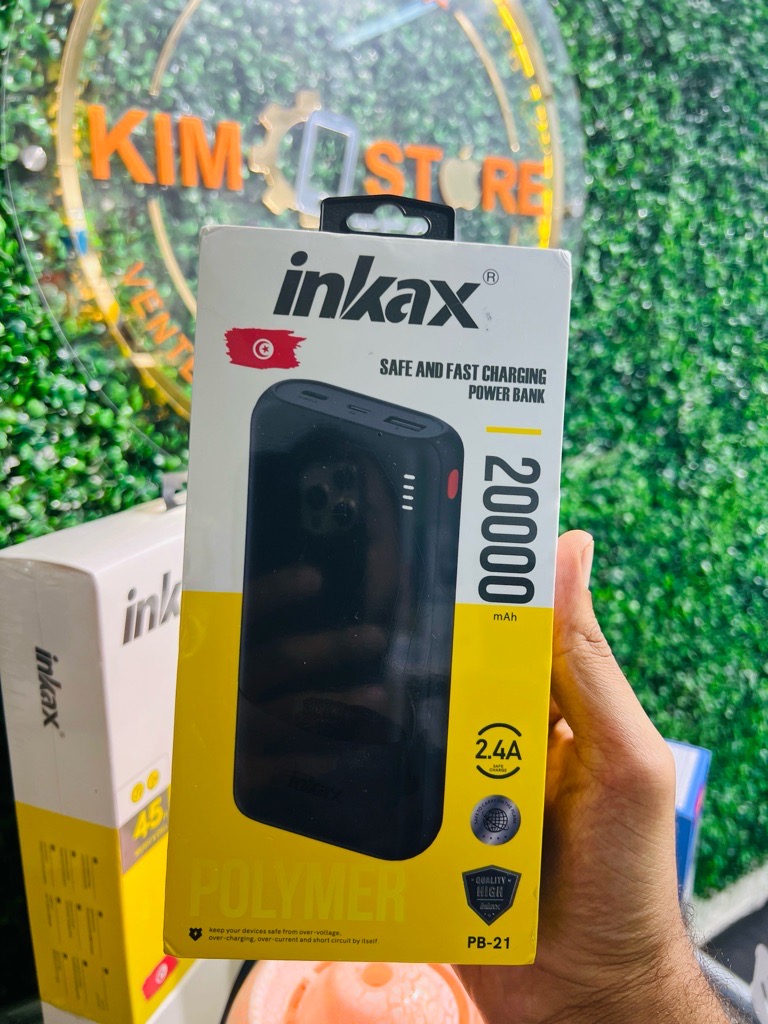 Inkax Power Bank 20000 Mah Charge Rapide Port USB et Type C OutPut  Prix Tunis