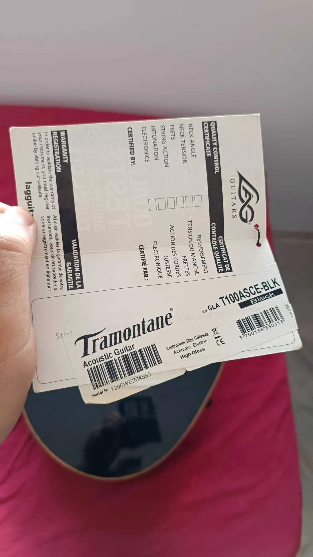 Guitare électro acoustique LAG Tramontane T100ACE