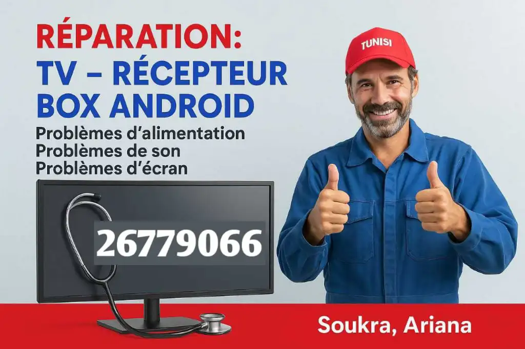 réparation tv à domicile smart LCD led et parabole satellite 📡
