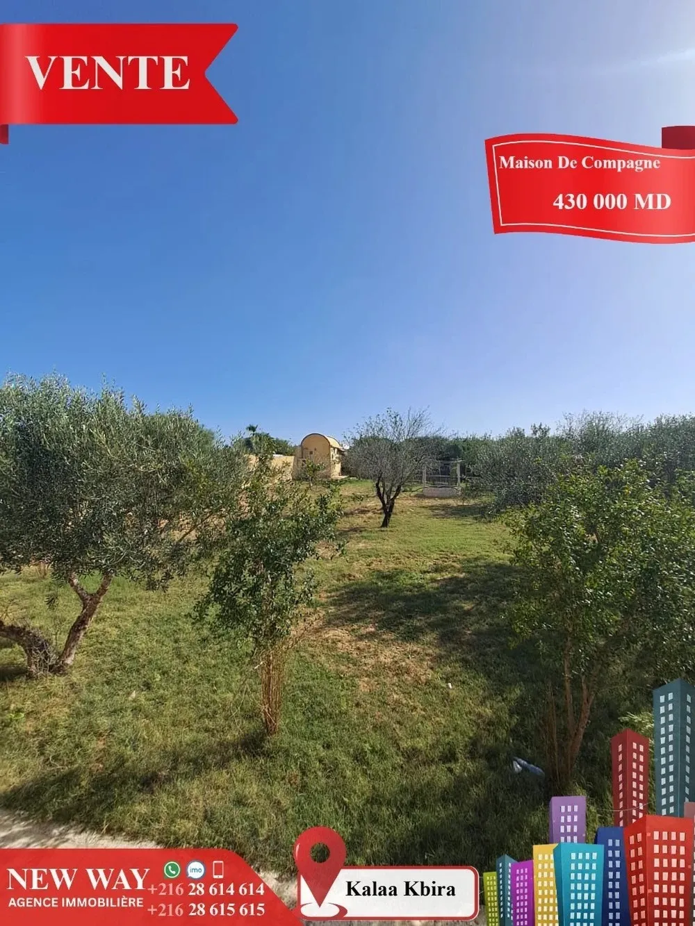 Maison de Campagne à Kalâa Kebira