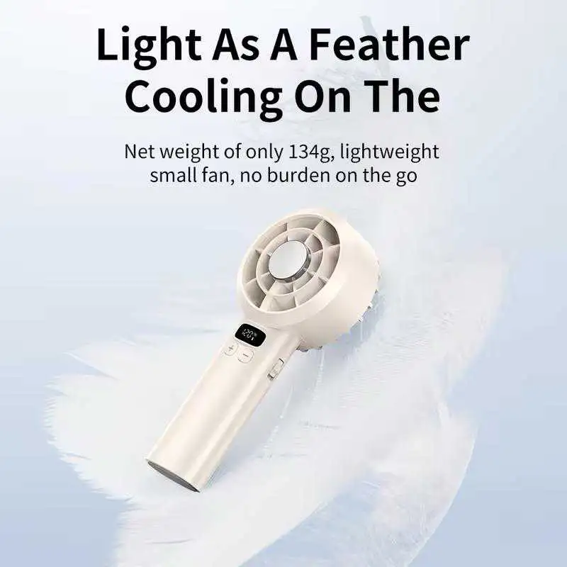 Ventilateur Portable À Main rechargeable avec écran numérique