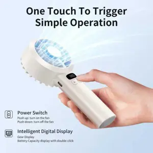 Ventilateur Portable À Main rechargeable avec écran numérique