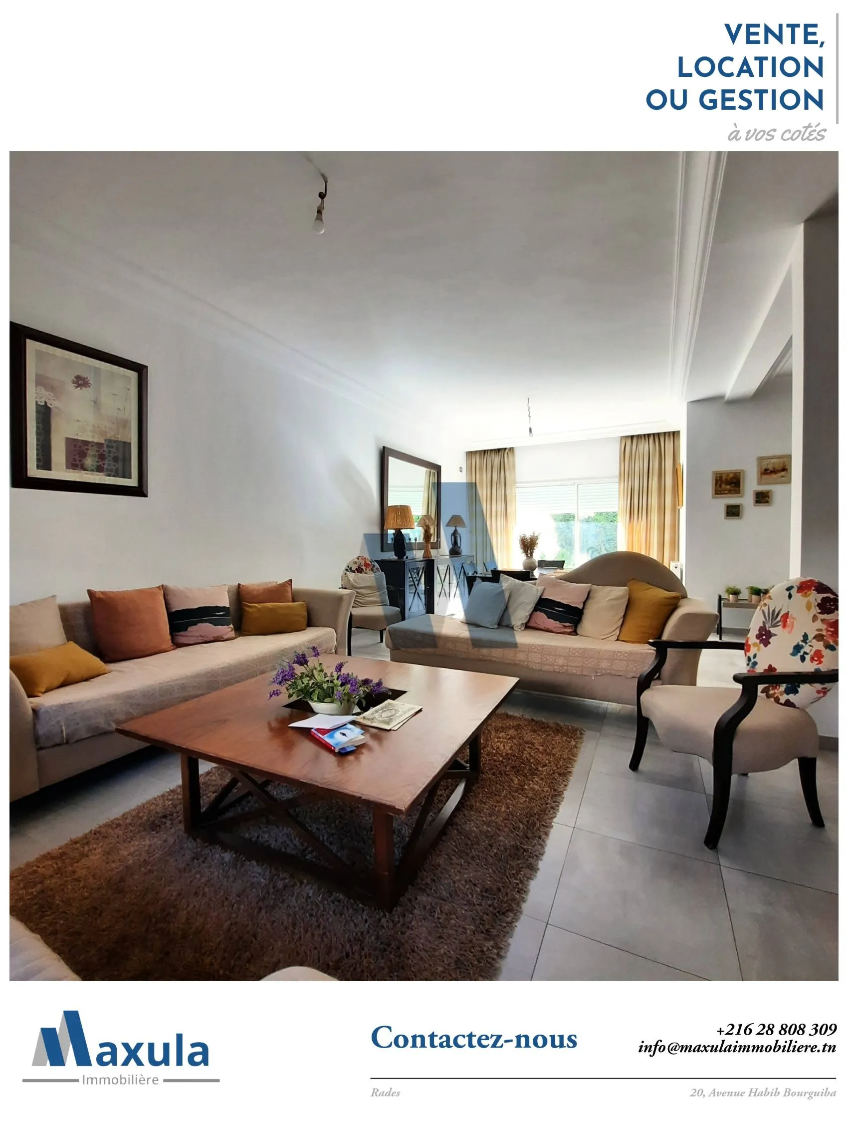 À VENDRE MAISON EN DUPLEX S+3 À RADES MELIANE 2