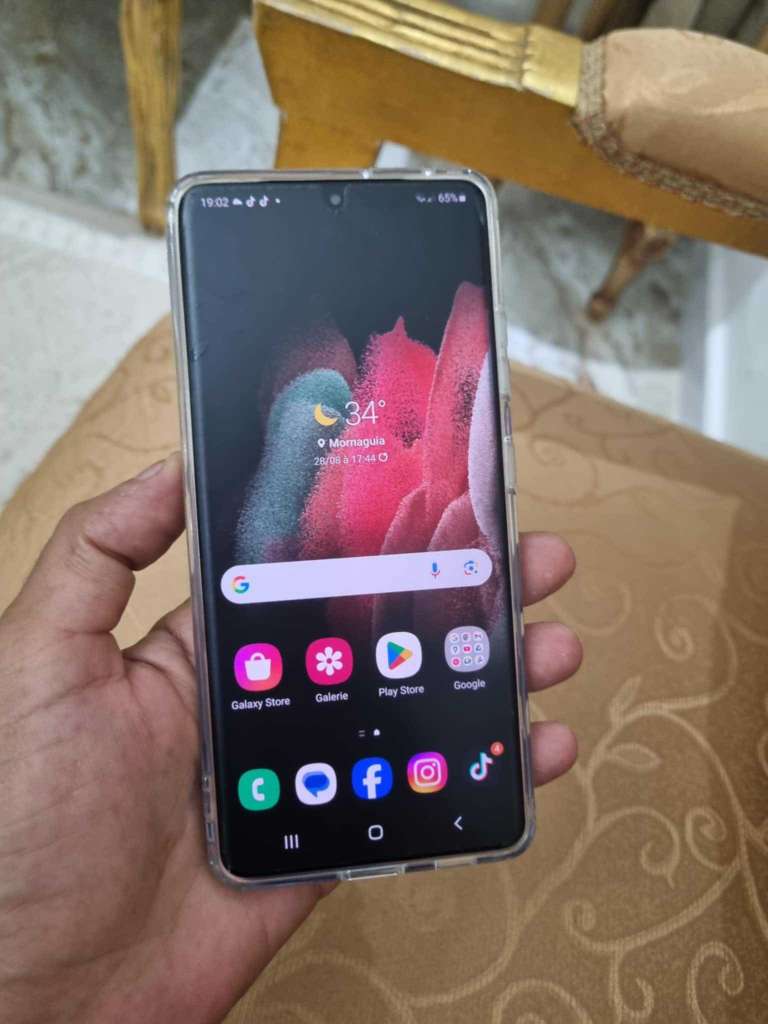 samsung s21 ultra 5g vitre arrière remplacé processeur exynos 2100
ram 12g stockage 128g
