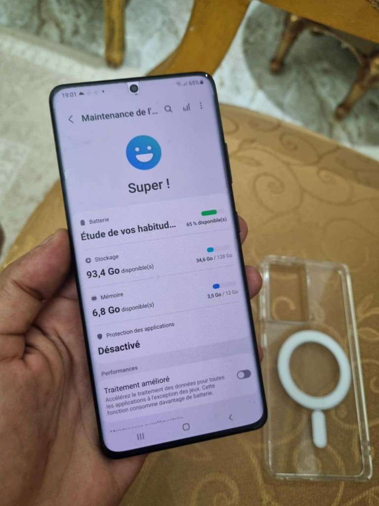 samsung s21 ultra 5g vitre arrière remplacé processeur exynos 2100
ram 12g stockage 128g
