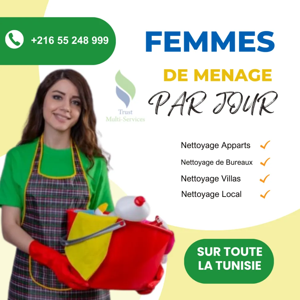 femme de ménage par jour a tunis