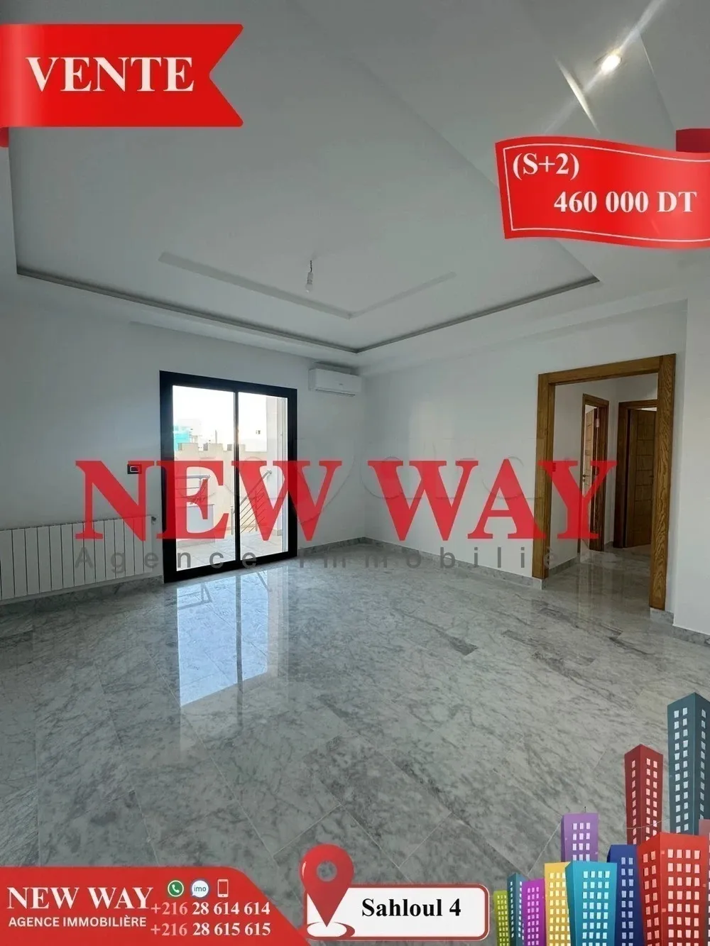 (S+3) Directe Promoteur à Sahloul 4 avec Place de Parking