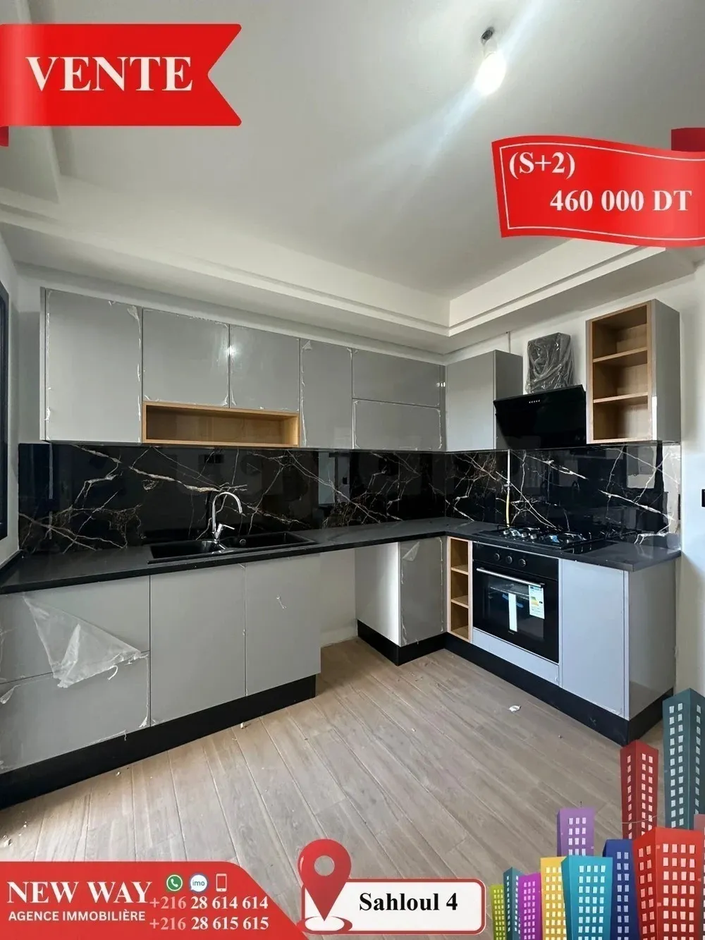 (S+3) Directe Promoteur à Sahloul 4 avec Place de Parking