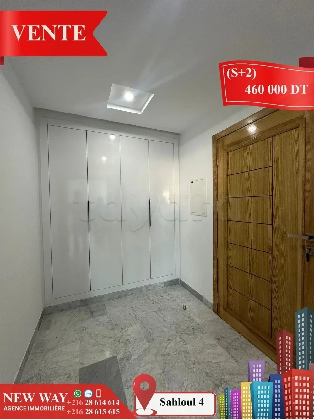 (S+3) Directe Promoteur à Sahloul 4 avec Place de Parking