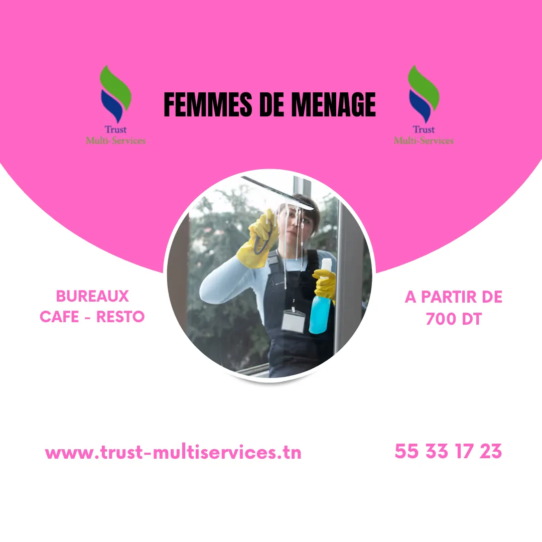 FEMMES DE MENAGE PAR JOUR ET PAR MOIS A ARIANA