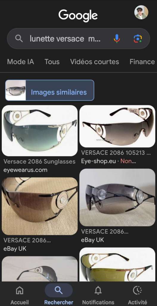 lunette versce mod 2086 R 10008G original