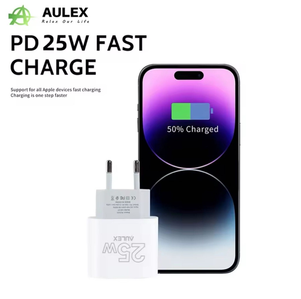 AULEX Chargeur Lightning Type C pour iPhone 25W Rapide Avec Câble USB C 1M Tunis