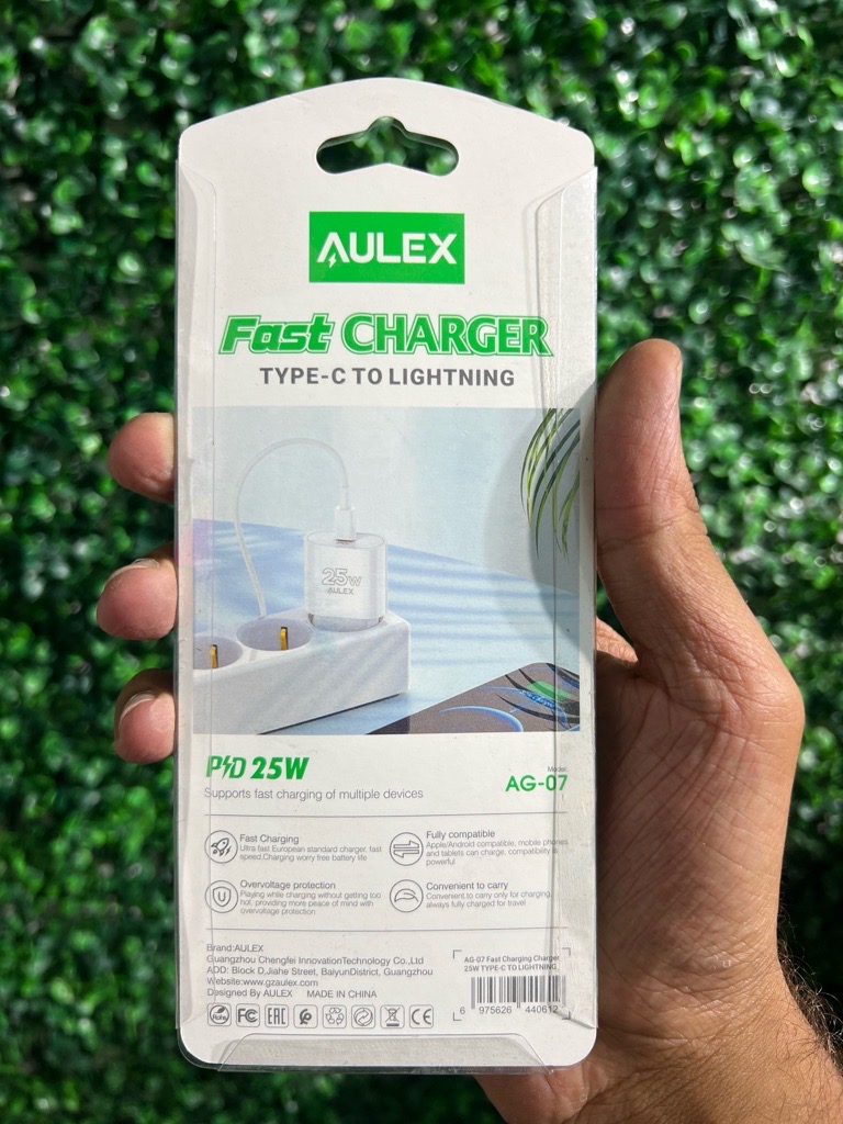 AULEX Chargeur Lightning Type C pour iPhone 25W Rapide Avec Câble USB C 1M Tunis