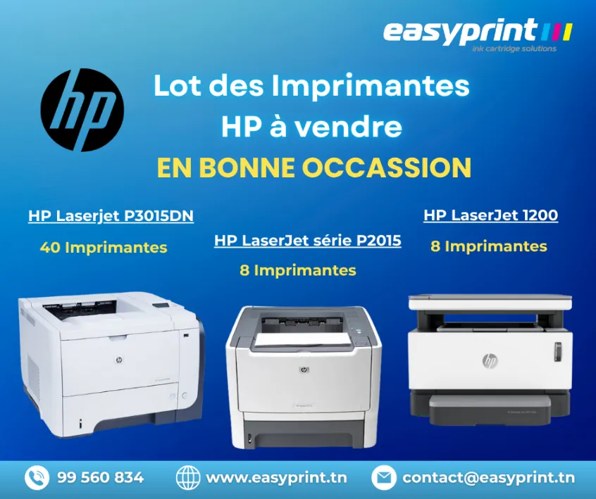 Lot des Imprimantes HP (en occasion, en panne) à vendre