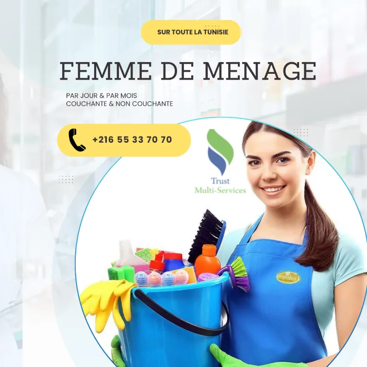 Femme de Ménage Par Jour a El Ouardia