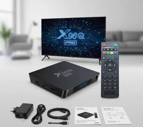 Android Box TV 2/16GB X96Q PRO 2.4-5G 1 ans IPTV Gratuit