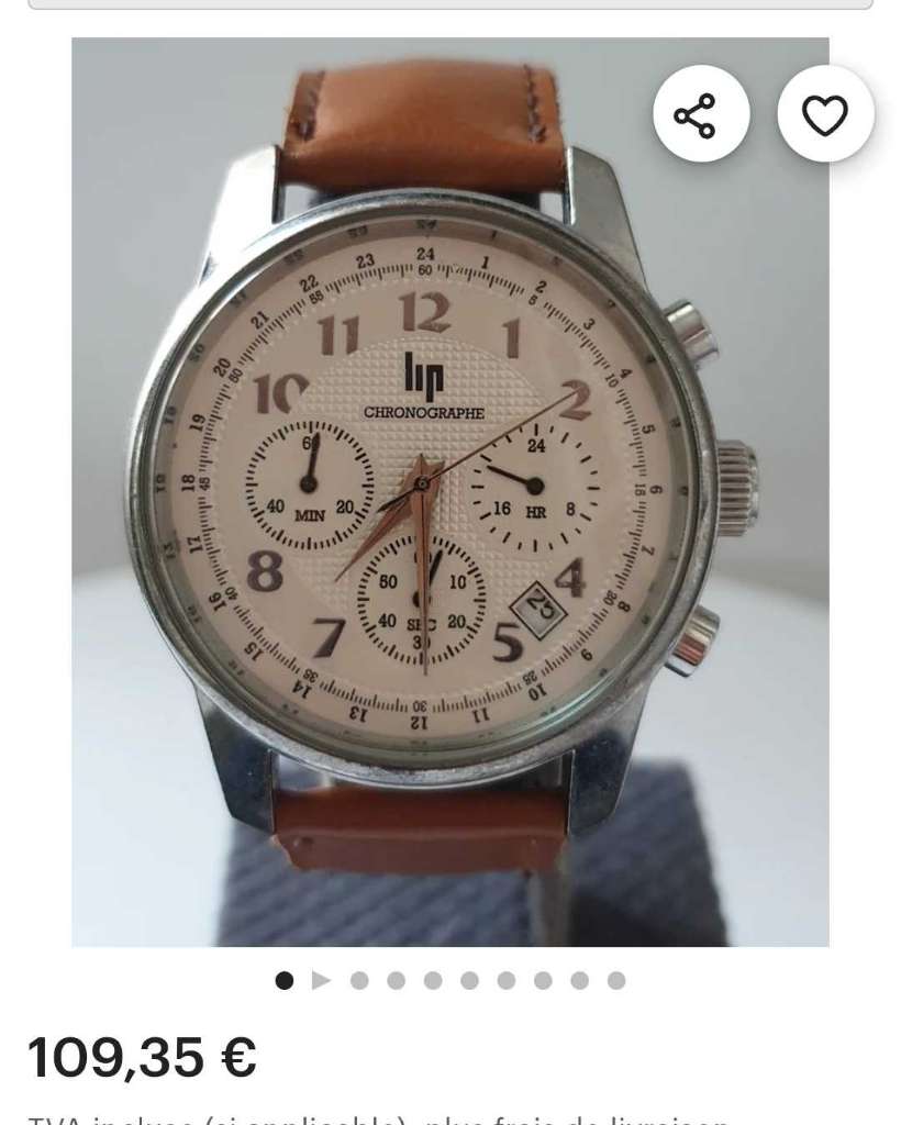 Montre Classique Chronographe Vintage