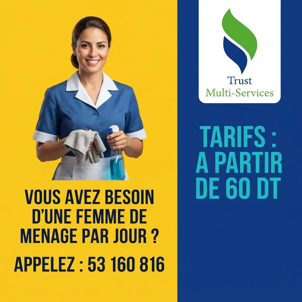 femme de menage par jour a ennasr