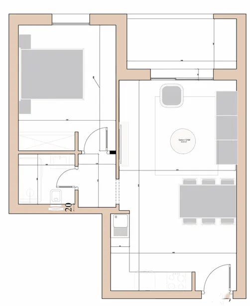 A Vendre Appartement S+1 Sur Plan à AFH Mrezga, Cité El Wafa, Nabeul 