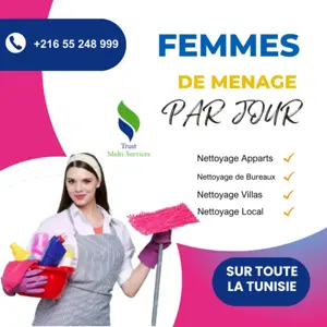 femme de ménage par jour a tunis 