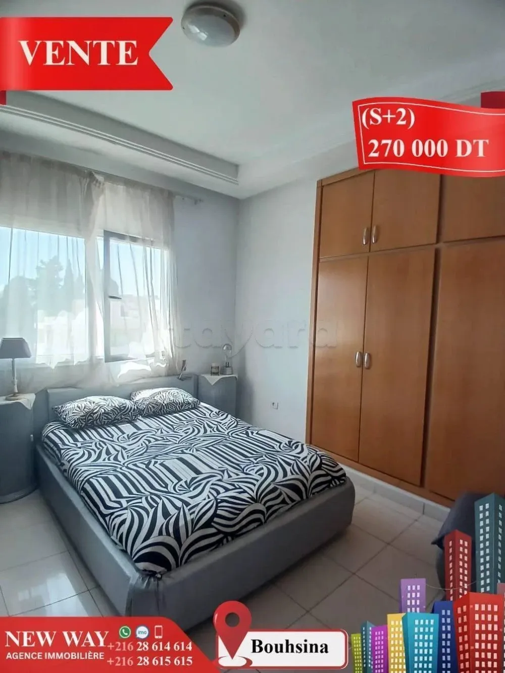 (S+2) à Bouhsina avec Place de Parking