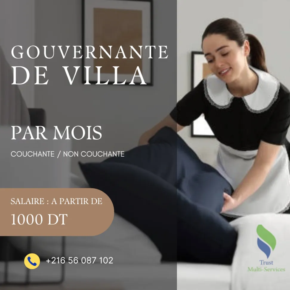 TMS PROPOSE DES GOUVERNANTES DE MAISON COUCHANTES A
