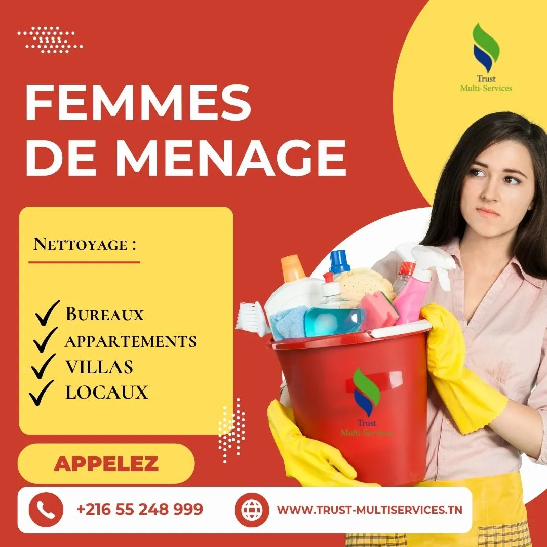Femme de ménage occasionnelle à Sidi Bou Said