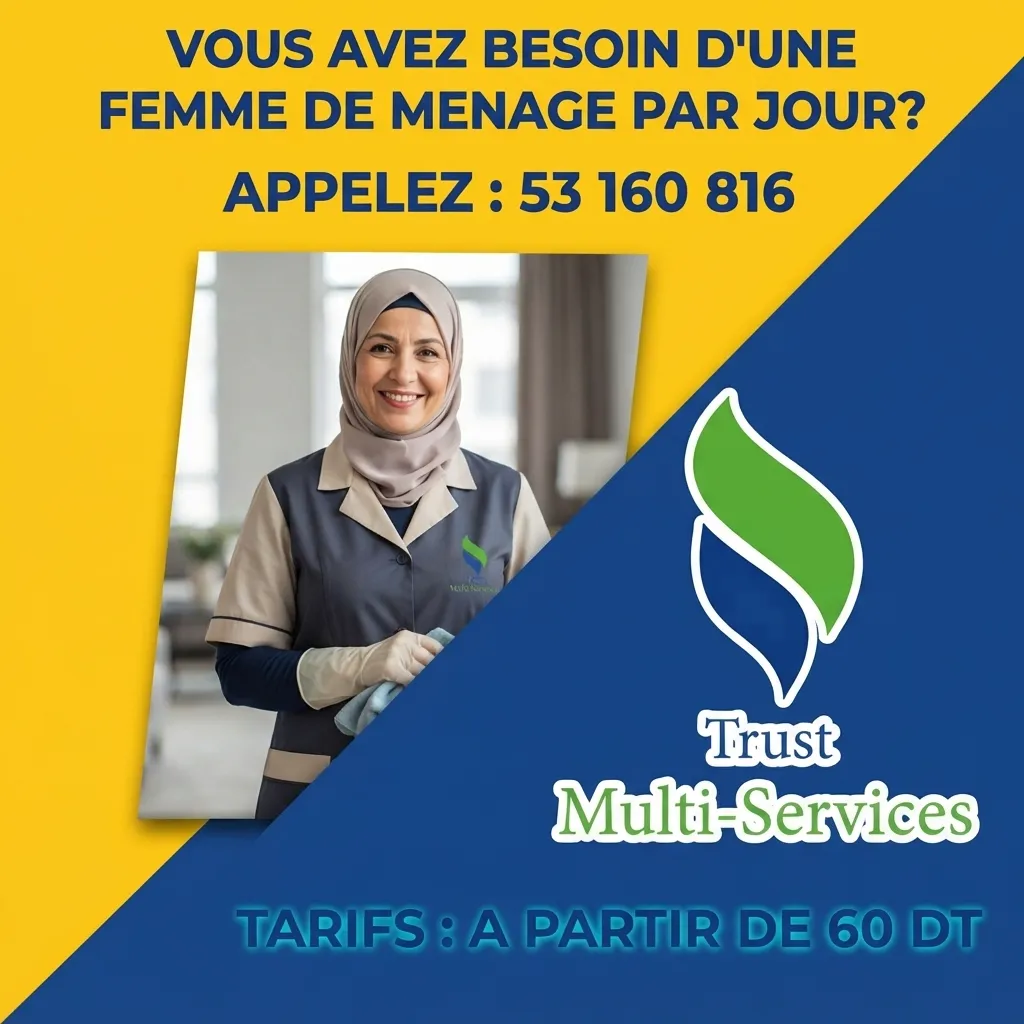 femme de menage par jour a sfax ville